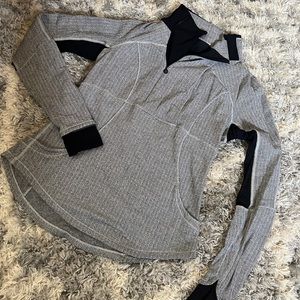 lululemon ghost herringbone quarter zip jacket